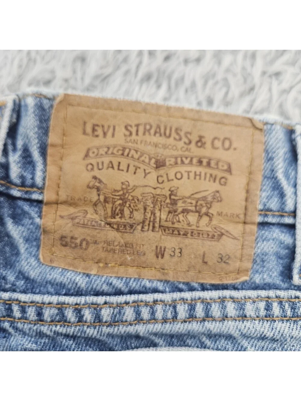 Vintage Levi's 1994 550 Baggy Taper Orange Tab Men 33x32 (Fits 30-31x31) Skater